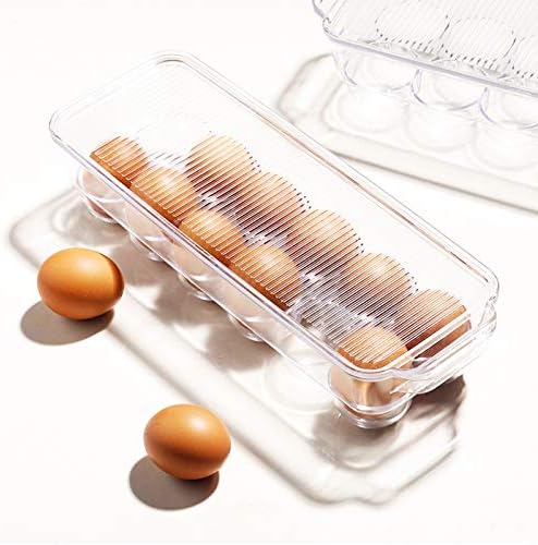 JAMOR 12-Grid Transparent Egg Storage Box