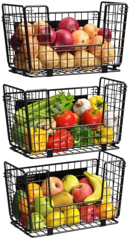 3-Pack Magnetic Shelf for Fridge, Fruit and Vegetable Organizer