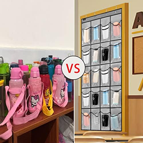 Over Door Hanging Water Bottle Holder Cup Organizer for Kitchen Pantry