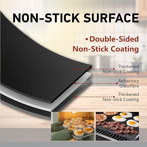 Oven Liners for Bottom of Oven, 16.25"x23'' Tefon Mats 4Pack
