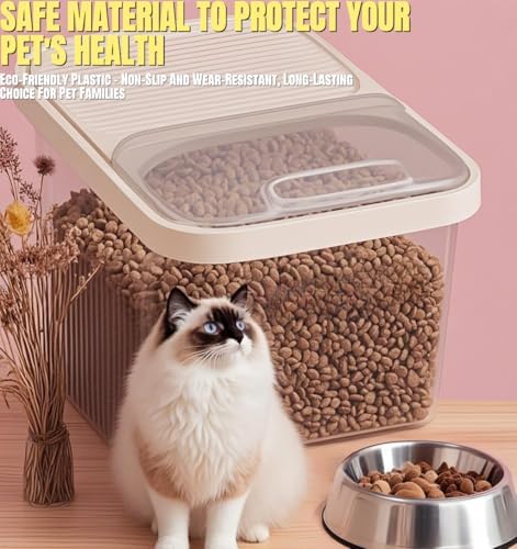 High-Capacity Pet Food Container Airtight with Cup, Dog Food Storage