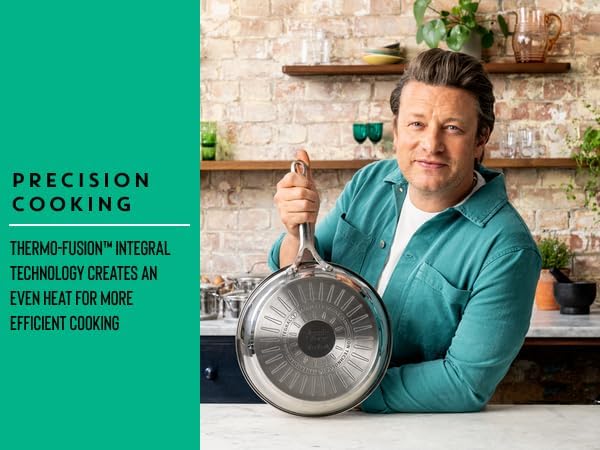 T-Fal x Jamie Oliver Stainless Steel Fry Pan 9.5-Inch, Induction Compatible - Image 6