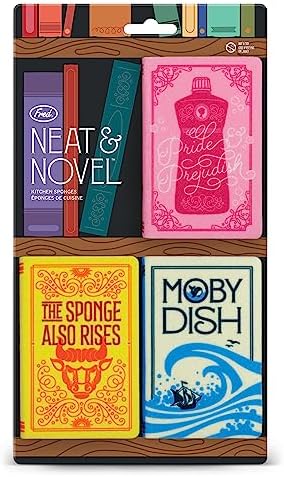 Genuine Fred Book Kitchen Sponges, Set of 3