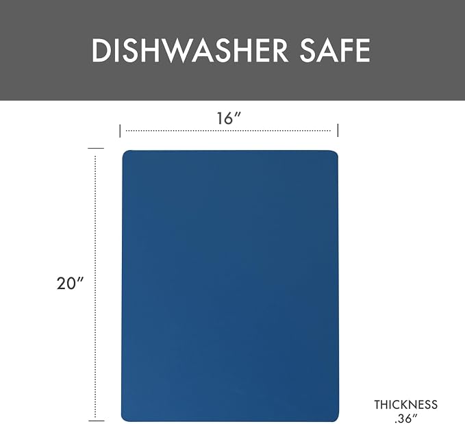 Dexas 4-Pack NSF Certified Polysafe Pastry Boards, 16 x 20 inches, Reversible - Image 2