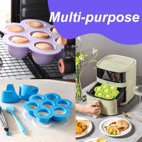 3 Pack Silicone Egg Bite Mold for Air Fryer Silicone Molds