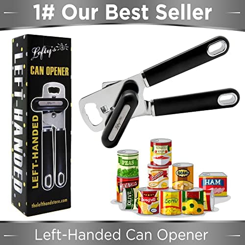Lefty’s Left Handed Can Opener - Premium Design Black Heavy duty