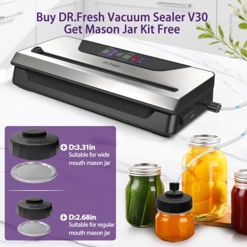90kPa Food Vacuum Sealer, 135W, Auto Tear-Cut