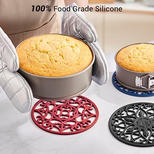 SMARTAKE 6 Set Silicone Trivet Mats for Hot Dishes Pots and Pans