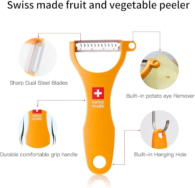 Original Swiss Made Peeler Vegetable&Fruits stainless steel blade Peeler - Image 6