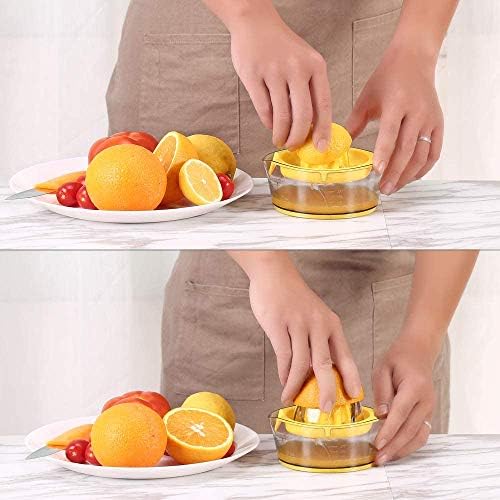 Kasmoire Manual Citrus Juicer, 8OZ Yellow