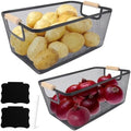 Potato and Onion Storage Bin, 2 Set Potato Bin Storage and Onion
