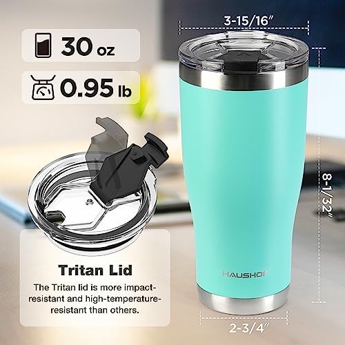 HAUSHOF 30 oz Tumbler, Stainless Steel Vacuum Insulated Coffee Tumbler