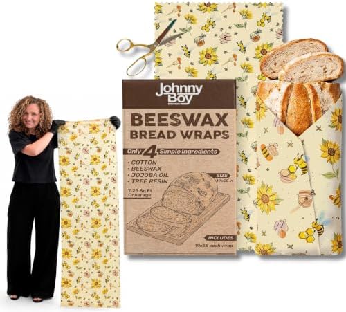 3XL Beeswax Bread Wraps – Food storage wraps, 19'' x 55''Inch