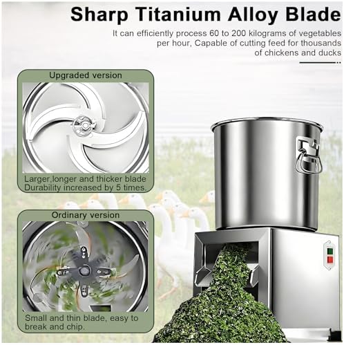 Commercial Electric Vegetable Chopper, 1500W, 60-200Kg/H Capacity