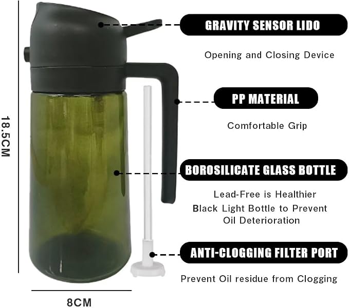 Kitchen Maiden 2 in 1 Oil Dispenser, New Kitchenmaiden 2 In 1 Oil Sprayer - Image 2
