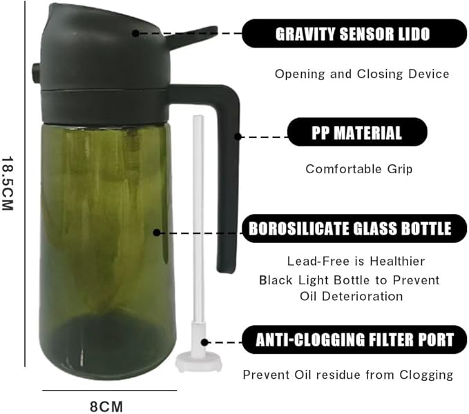 Kitchen Maiden 2 in 1 Oil Dispenser, New Kitchenmaiden 2 In 1 Oil Sprayer - Image 2