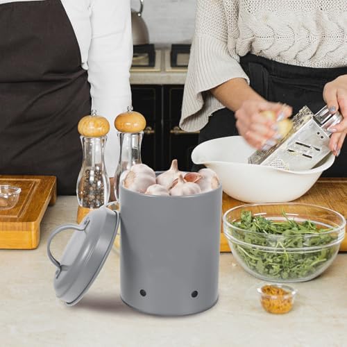 COLLBATH 3pcs Iron Potato Storage Buckets with Ventilated Design for