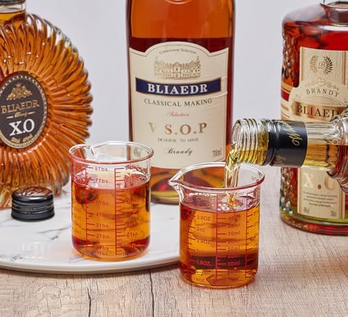 Ackers BORO3.3 Glass Measuring Cups with Spouts, 3-Piece Set