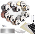 10-Piece 5oz Glass Magnetic Spice Jars