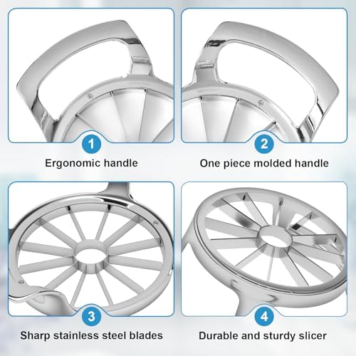 Apple Slicer and Corer, Basic Model with 12 Sharp Stainless Steel