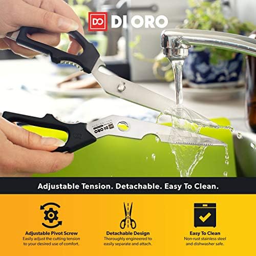 DI ORO Kitchen Shears - Heavy-Duty Stainless Steel Scissors