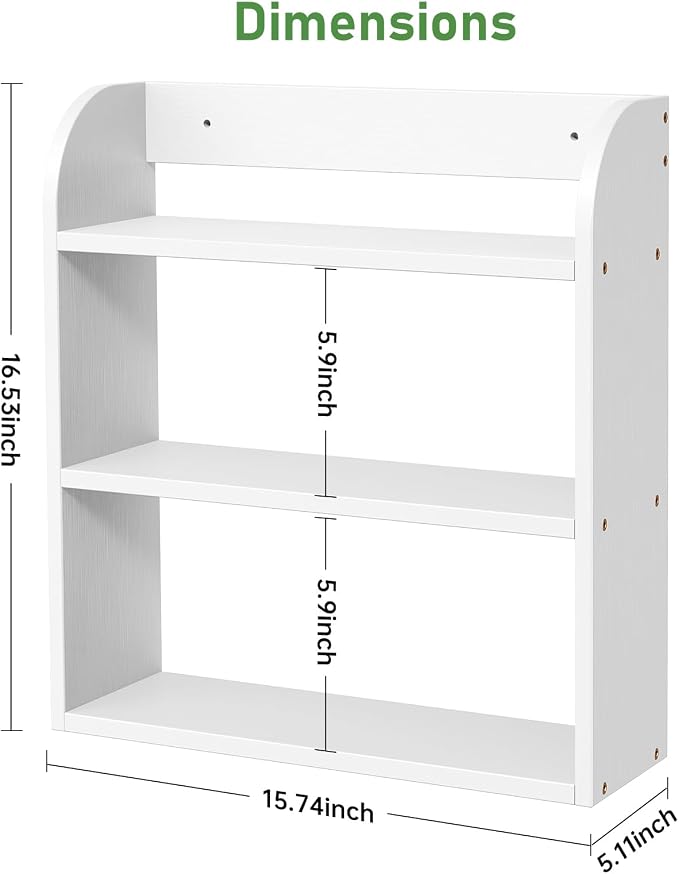 ROMGUAR CRAFT 3 Tier Bamboo Spice Rack, Countertop or Wall Mounting Wood Spice - Image 3