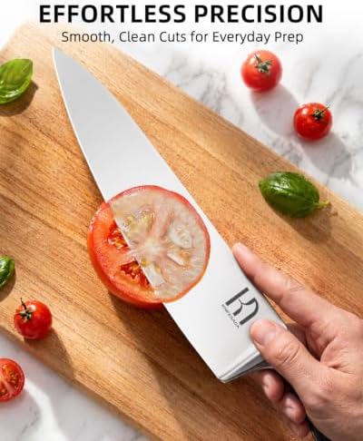 KnifeSaga 15-Piece Knife Block Set with Sharpener