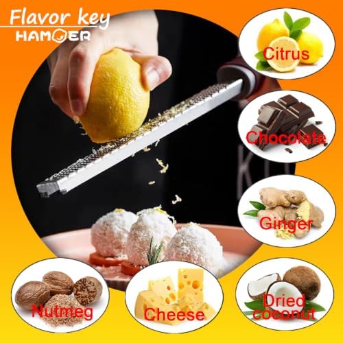 Zester Channel Knife & Micro Plane Grater Tool Set Ergonomic Handle