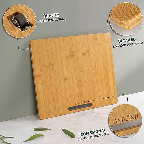 ANBOXIT Wide Bamboo Appliance Slider for Coffee Maker