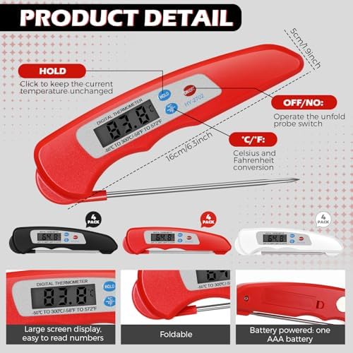 Xuhal Digital Meat Thermometers, 12 Pcs