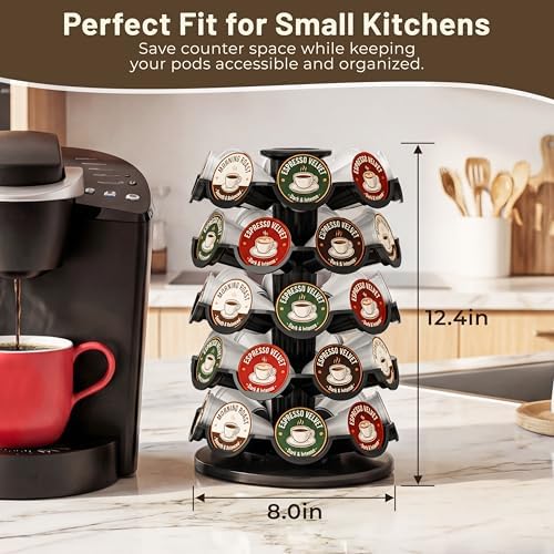 EVERIE Coffee Pod Carousel, Holds 40 Pods, 360° Rotating