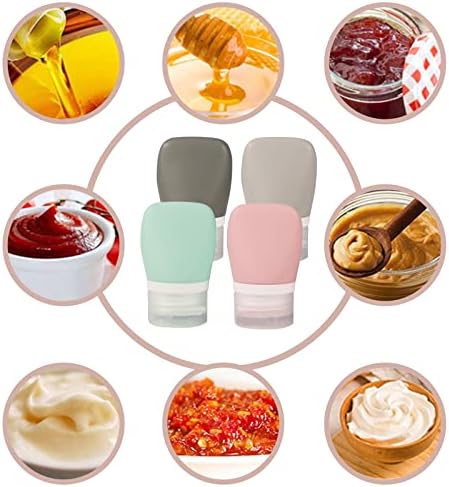 4Pcs Squeeze Salad Dressing Bottles, Leakproof Mini Sauce Condiment