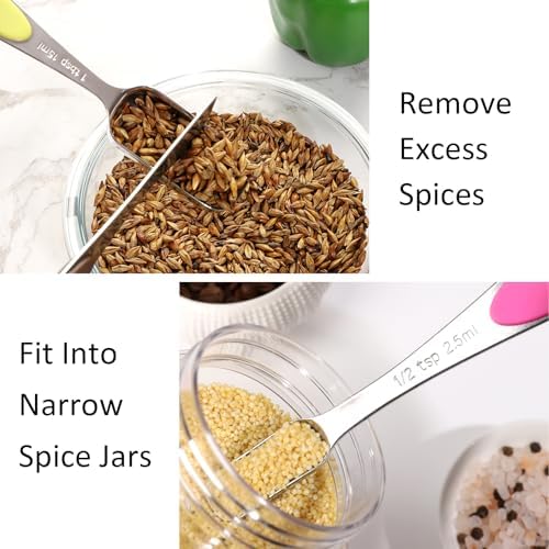 Magnetic Measuring Spoons Set Stainless Steel Magnetic Measuring