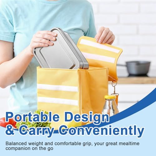 P&P CHEF 1400 ML Bento Box, 3-Section, 2 Pcs