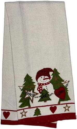 Set of 10, Christmas Tree, Snowman with Peace, Joy, Love Design