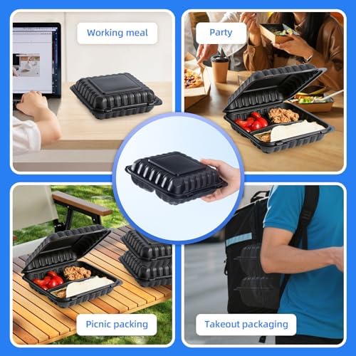 YANGRUI 8x8 34oz 55-Pack Shrink-Wrapped Ready to Use Meal Prep