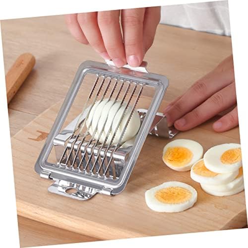 Xmas Stainless Steel Egg Slicer with 8 Cutting Wires, Silver