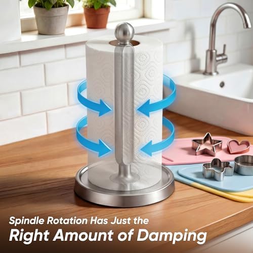 theaoo Countertop Paper Towel Holder, Silver