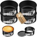USLAI 4 Inch Mini Springform Pan Set, Nonstick & Leakproof, 4 Pieces