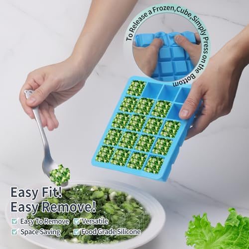 1 Tbsp Silicone Freezer Molds - Perfect for Storing Garlic, Herbs