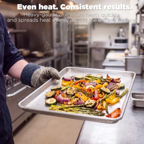 CURTA 6 Pack Aluminum Sheet Pan, NSF Listed Half Size 18 x 13 inch