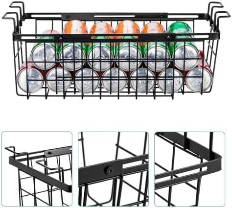 2 Pack Expandable Freezer Organizer Bins, Adjustable Wire Baskets for