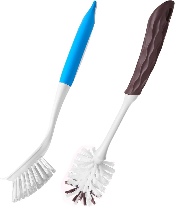 Long Handle Kitchen Cleaning Brush Set of 2, Long Handle Tableware Brush by Unknown