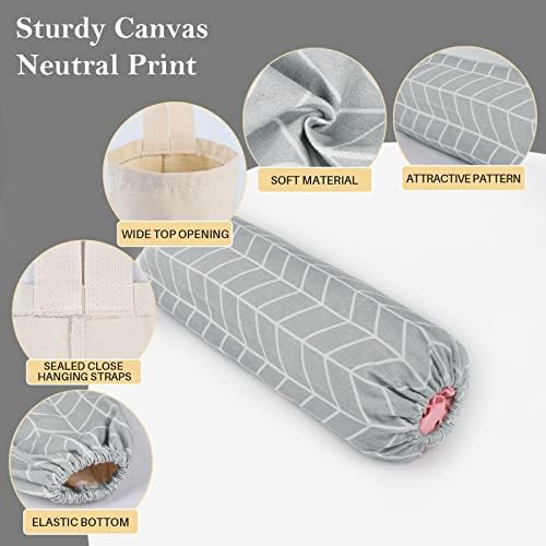 Plastic Bag Holder, Canvas Grocery Bag Holder Dispenser, Storage