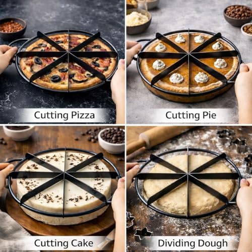 HAWOK 8-Slice Pie Cutter and Cake Divider, 10-Inch