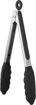 600ºF Heat Resistant Kitchen Tongs: U-Taste 9 inch Silicone Cooking Tong by U-Taste