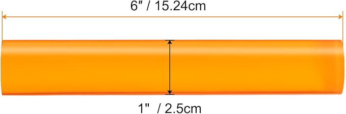 HARFINGTON Acrylic Clay Roller 6 Inch x 1 Inch Solid Non-Stick Plastic Round - Image 2