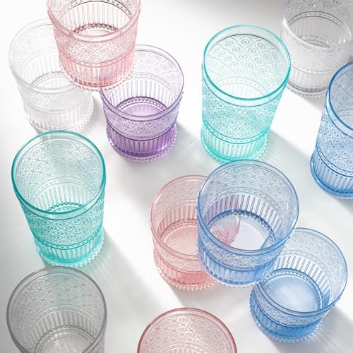 Godinger Whiskey Glasses, Acrylic Drinking Glasses Set, Elegant