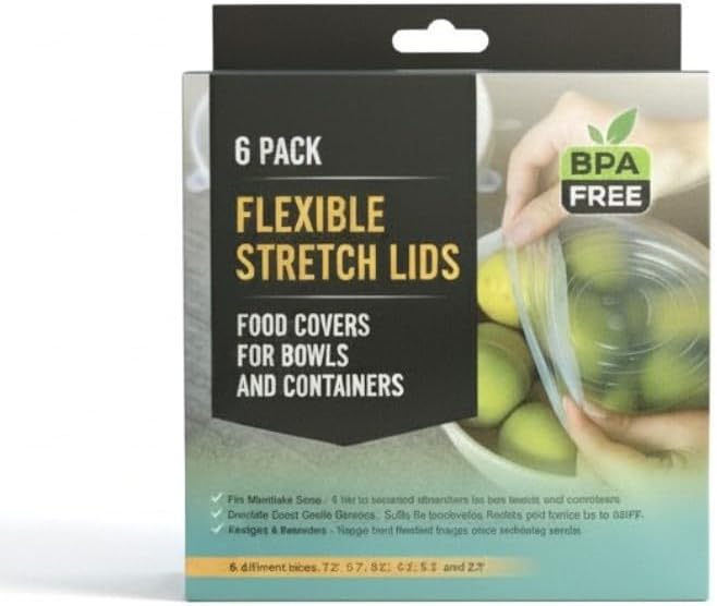 Handy Housewares Silicone Stretch Lids, 6-Piece Set