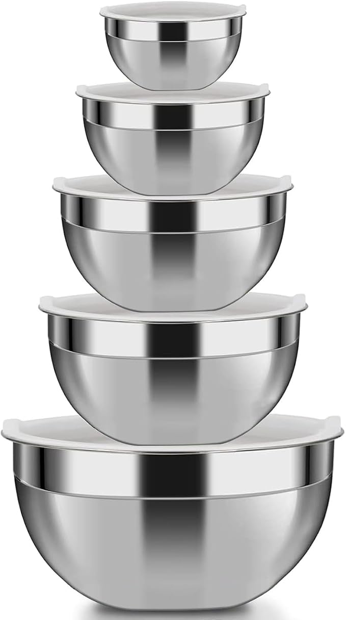 Mixing Bowls, Utensils for the Kitchen, Dishwasher Safe, 3.75L / 3.25L / 2.5L / by YUNYDSM